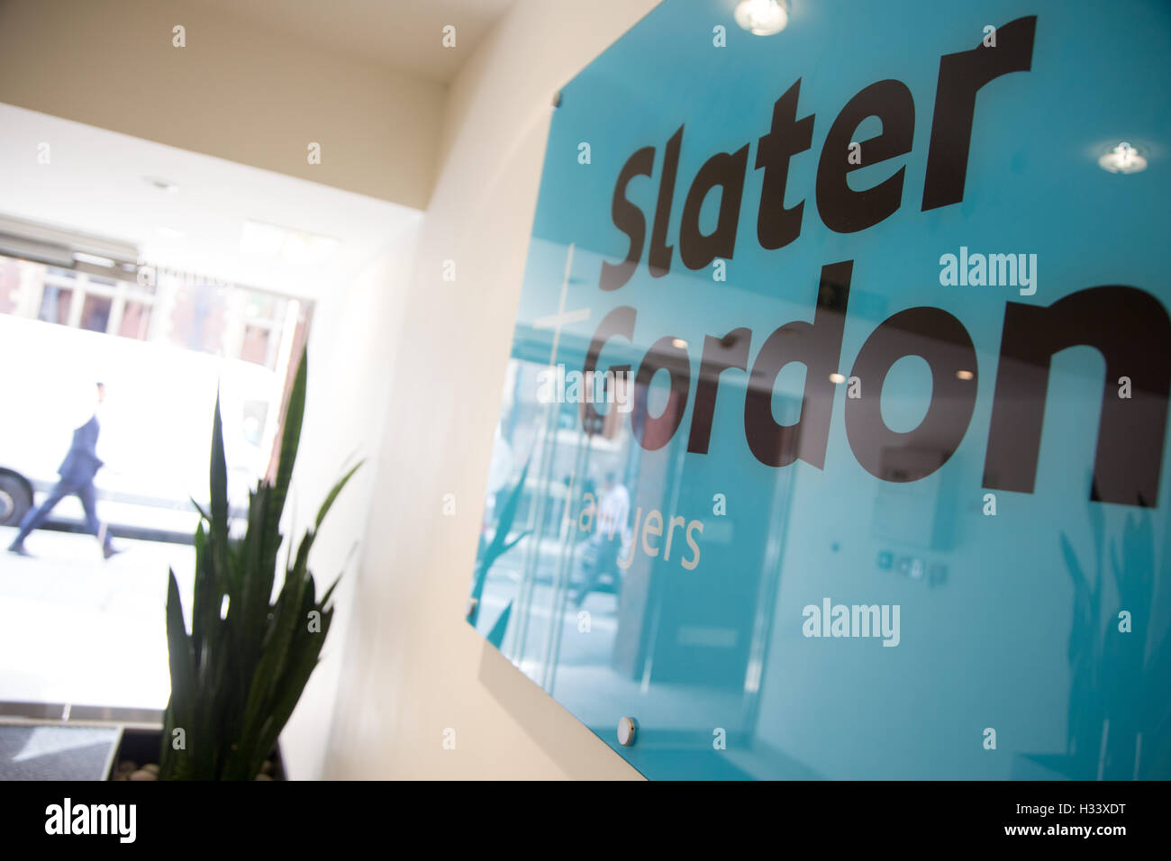 Slater+Gordon avvocati ufficio ricevimento in Chancery Lane Londra Foto Stock
