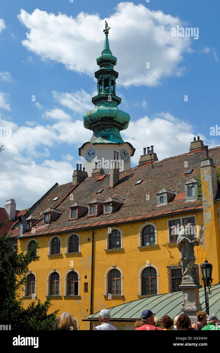 Michaelertorturm, Stadtturm der mittelalterlichen Stadtbefestigung a Bratislava, Westslowakei, Slowakische Republik Foto Stock