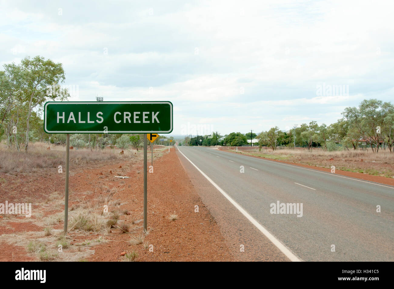 Halls Creek segno - Australia Foto Stock