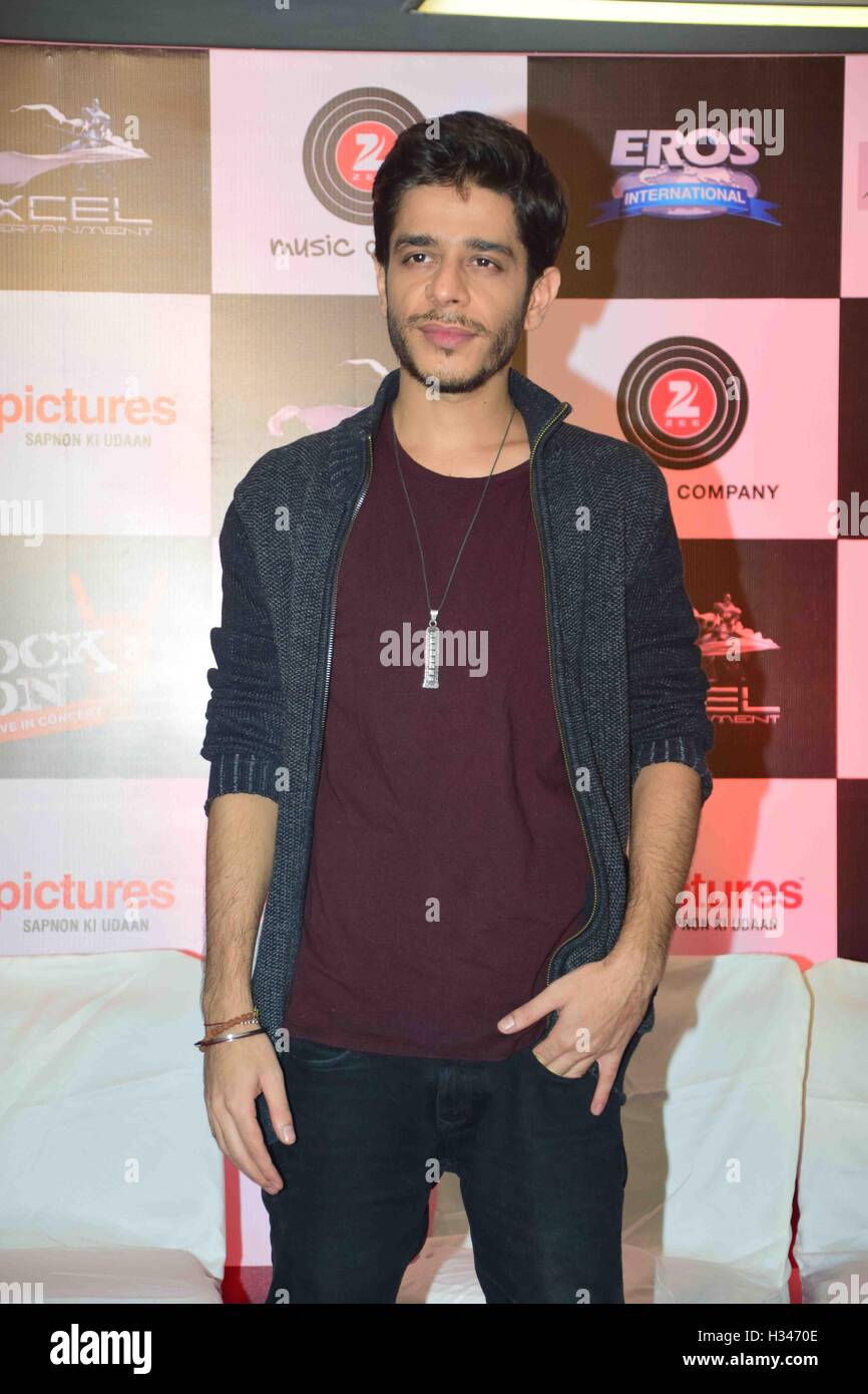 Attore di Bollywood Shashank Arora durante il lancio di musica del filmato Rock su 2, in Mumbai, India il 17 settembre 2016 Foto Stock