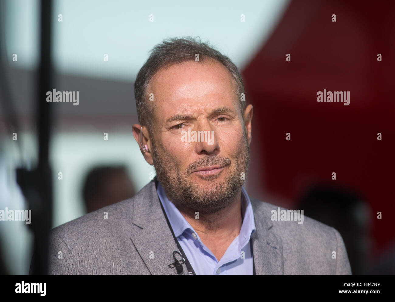 Derek Hatton intervistata all'AAC Arena di Liverpool durante il Labour party conference 2016 Foto Stock