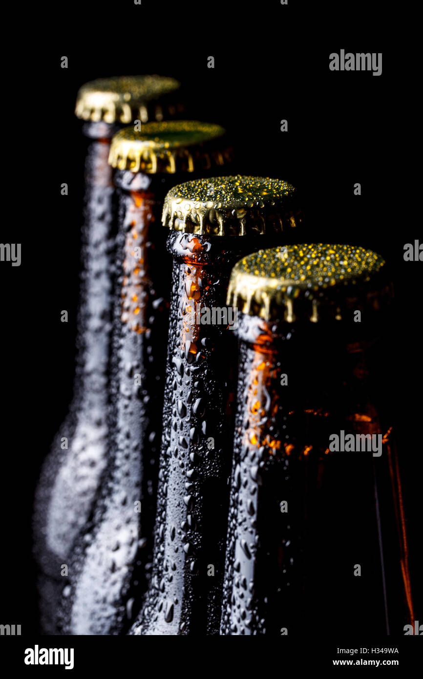 Bottiglie di birra Foto Stock