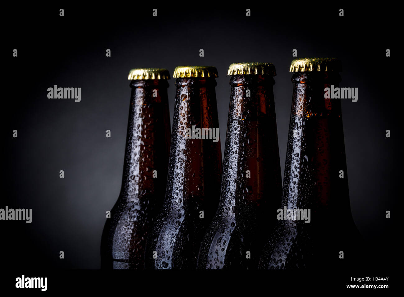Bottiglie di birra Foto Stock
