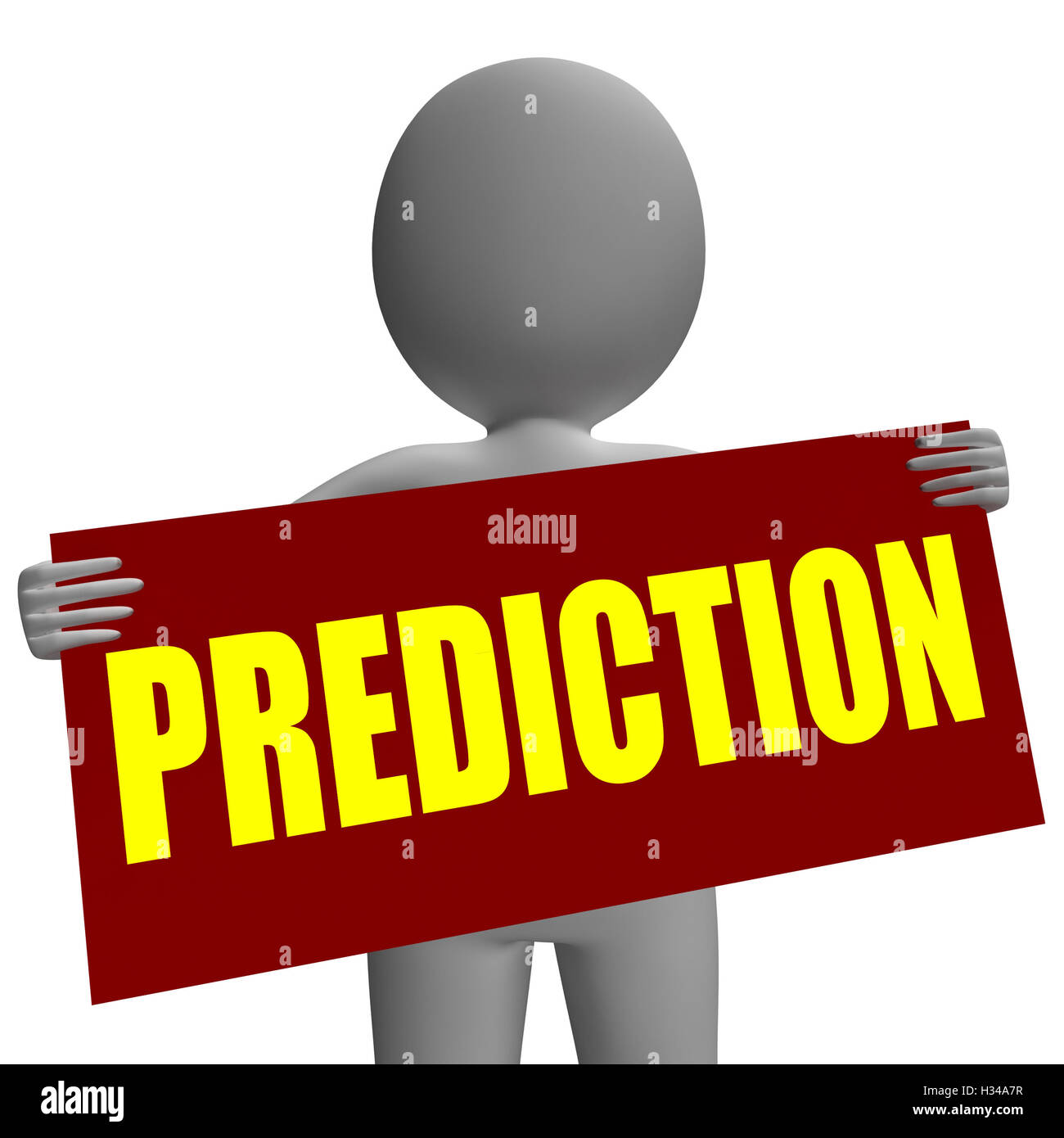 Segno di previsione di mezzi di carattere Previsioni future e destino Foto Stock
