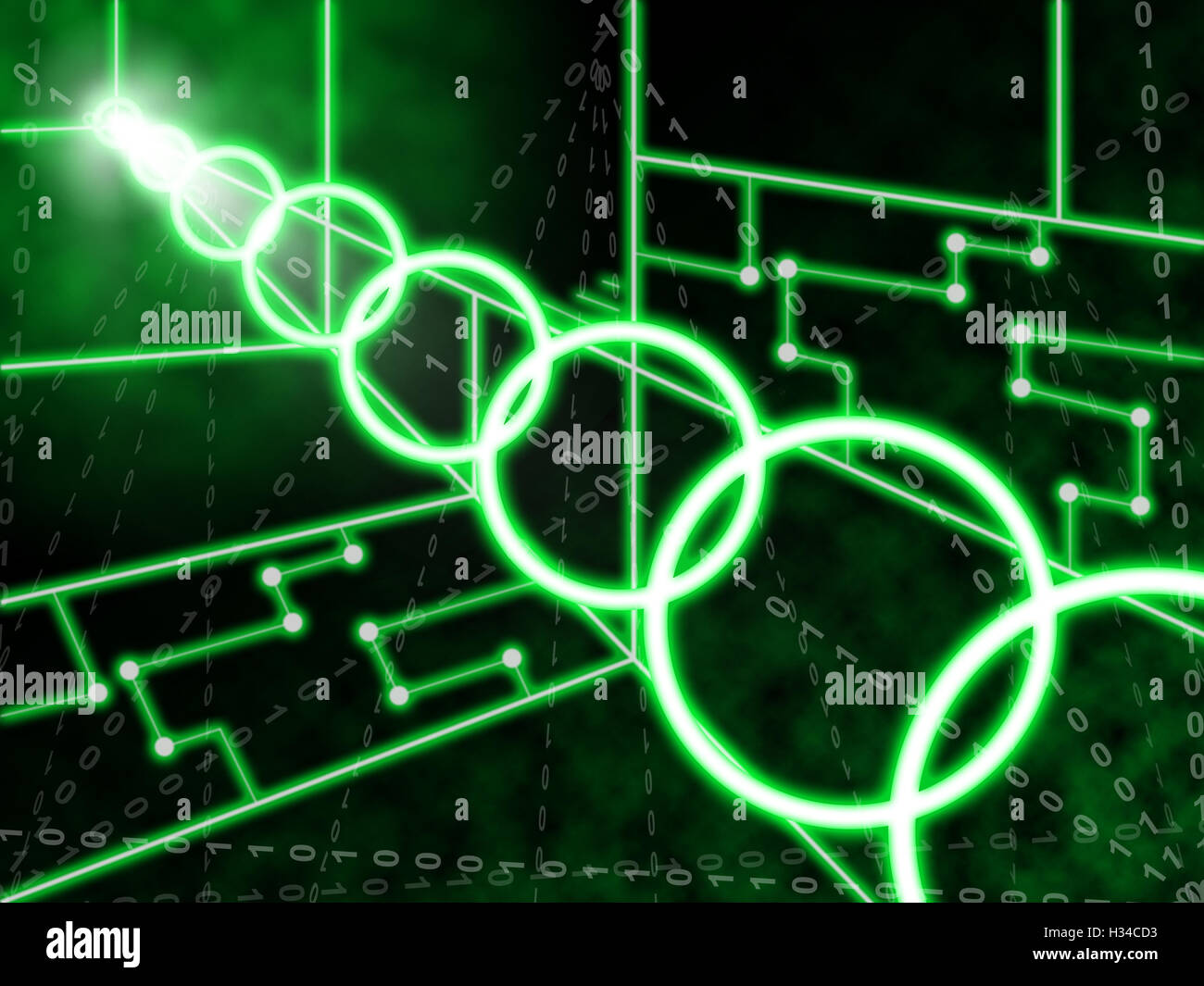 Circuito Laser mezzi di sfondo sfondo illuminato o Digital Foto Stock