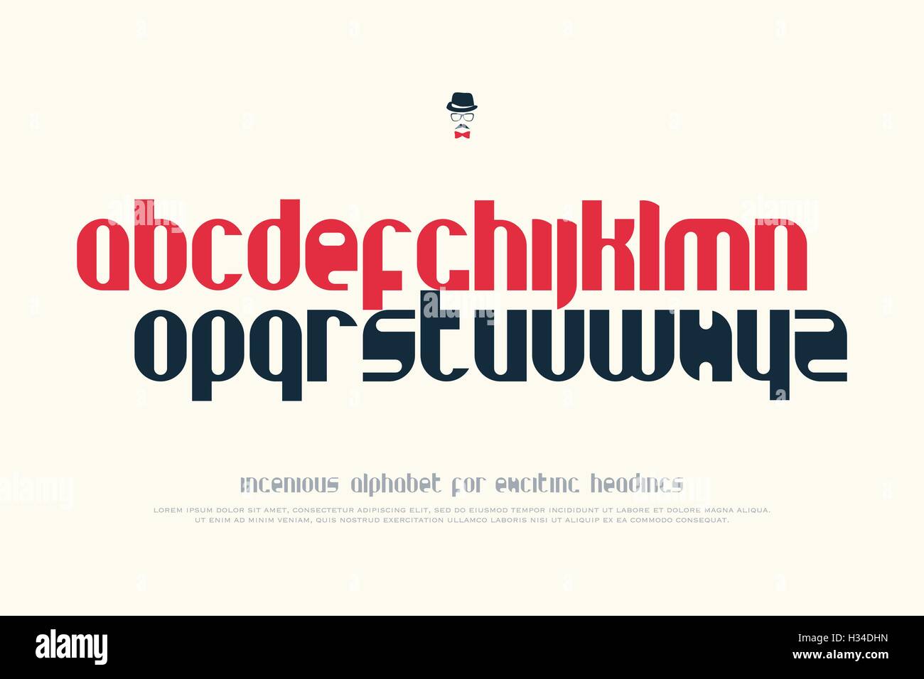 Set di alfabeto elegante lettere isolati su sfondo bianco. vettore, contemporanei grassetto font di tipo. moderna voce desi carattere Illustrazione Vettoriale
