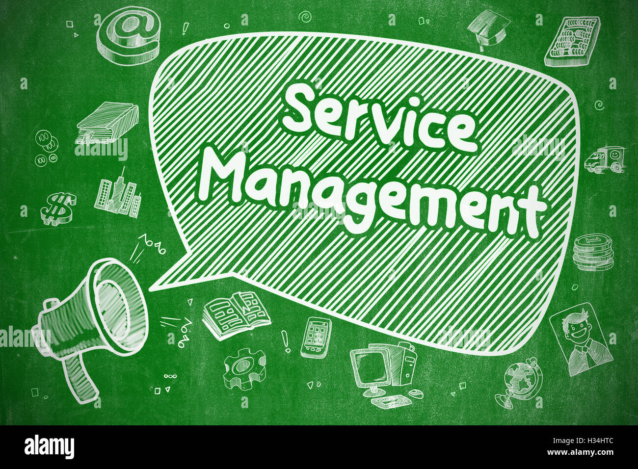 Service Management - Concetto di business. Foto Stock