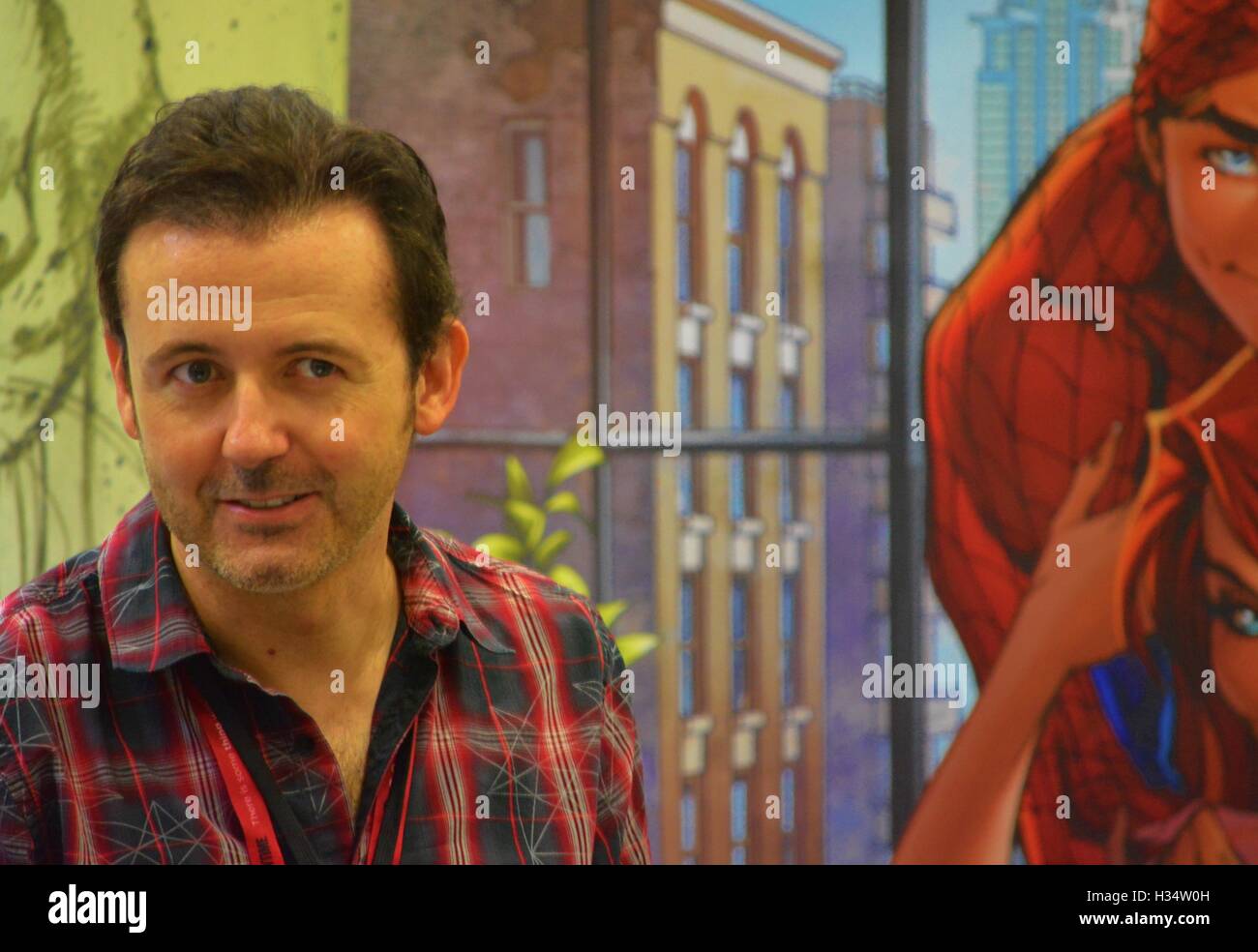 J. Scott Campbell, Jeffery Scott, disegnatore di fumetti, creatore, scrittore, Comic-Con 2015 Foto Stock