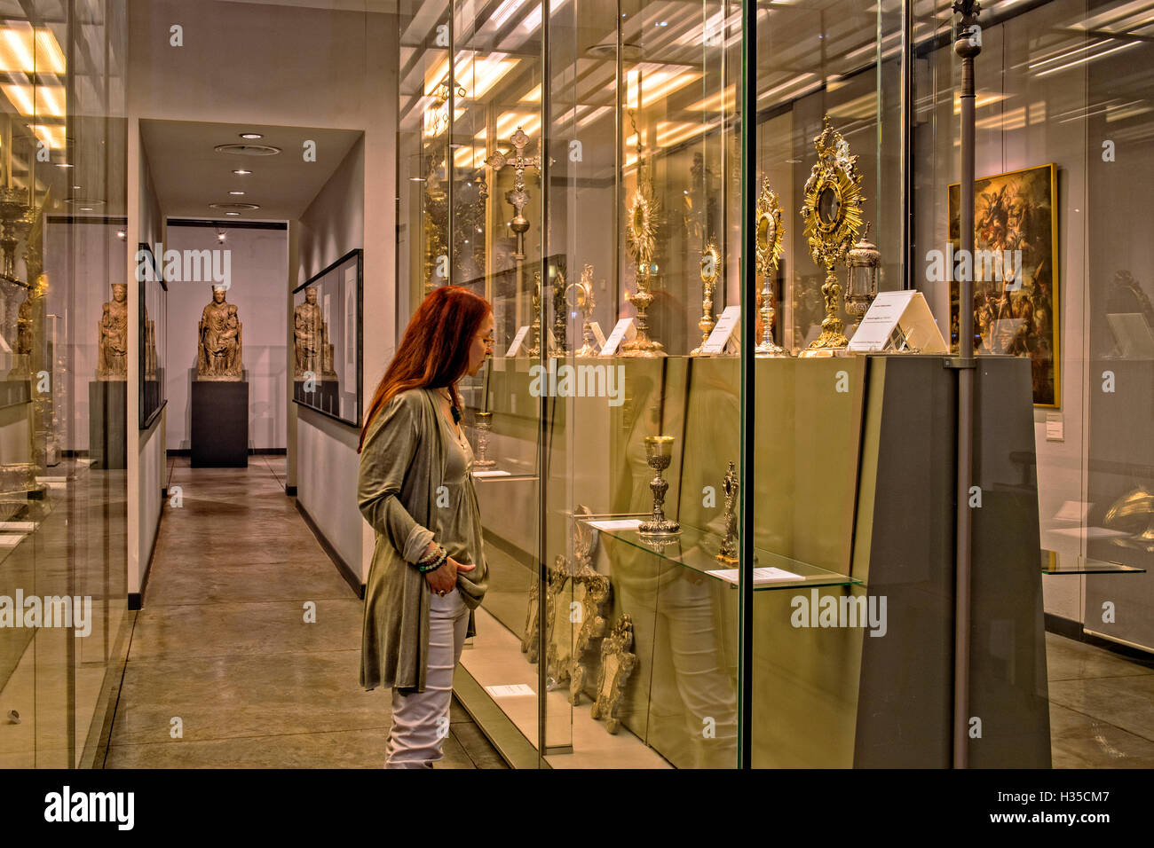 Italia Emilia Romagna Via Franchigena Fidenza - Museo della Cattedrale - Sfondo, Maestà Mariana di Benedetto Antelami Foto Stock