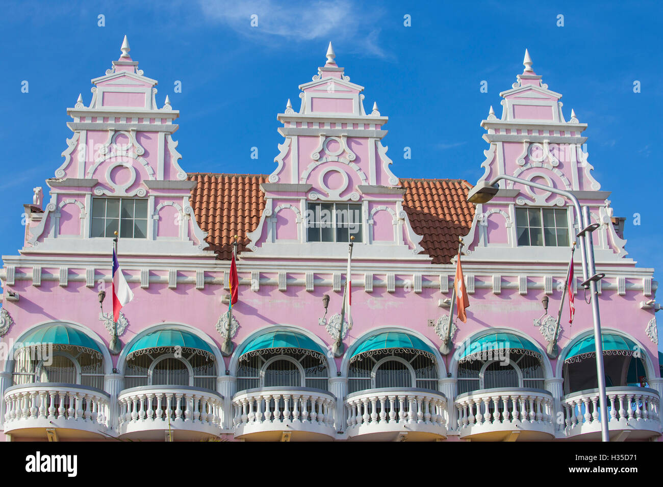 Royal Plaza Mall, Oranjestad, Aruba, Antille olandesi, dei Caraibi Foto Stock
