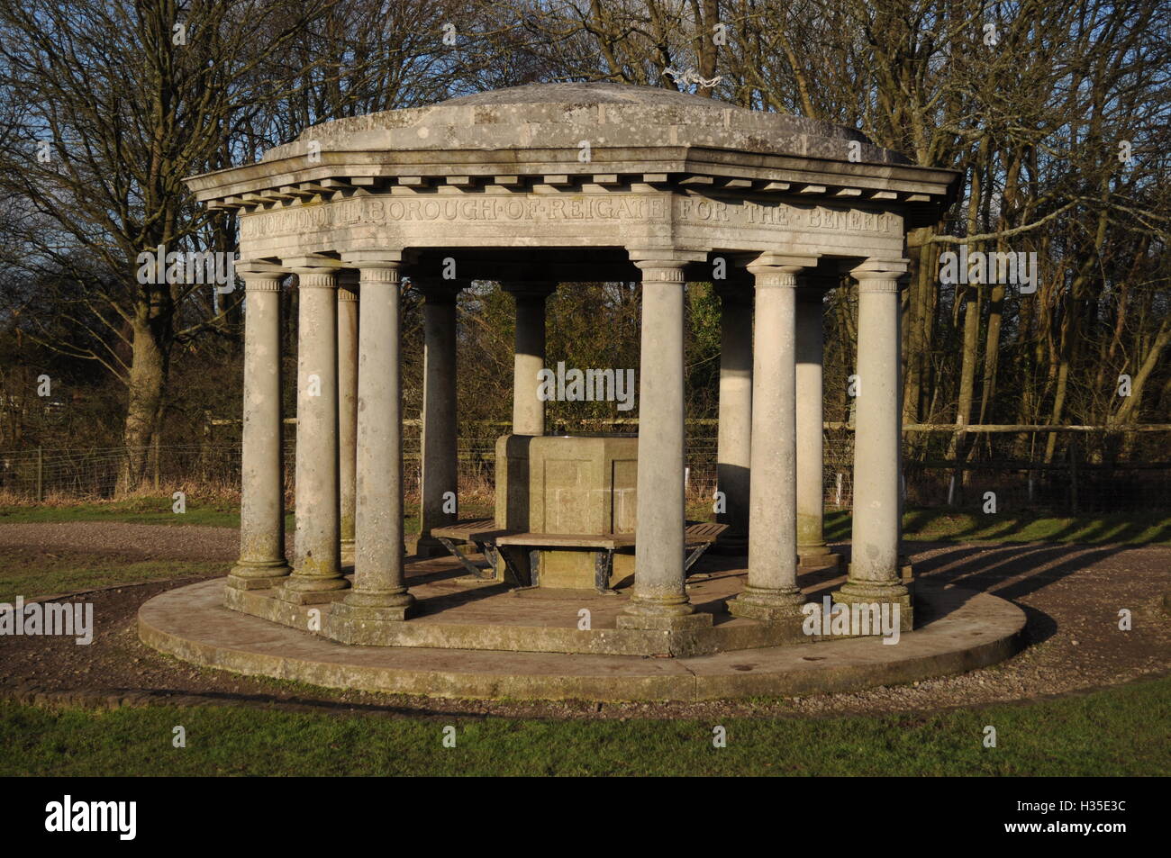 Inglis memorial, Colley Hill, Reigate, Surrey, Inghilterra Foto Stock