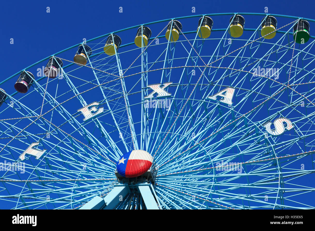 Ruota panoramica Ferris, Fair Park, Dallas, Texas, Stati Uniti d'America Foto Stock