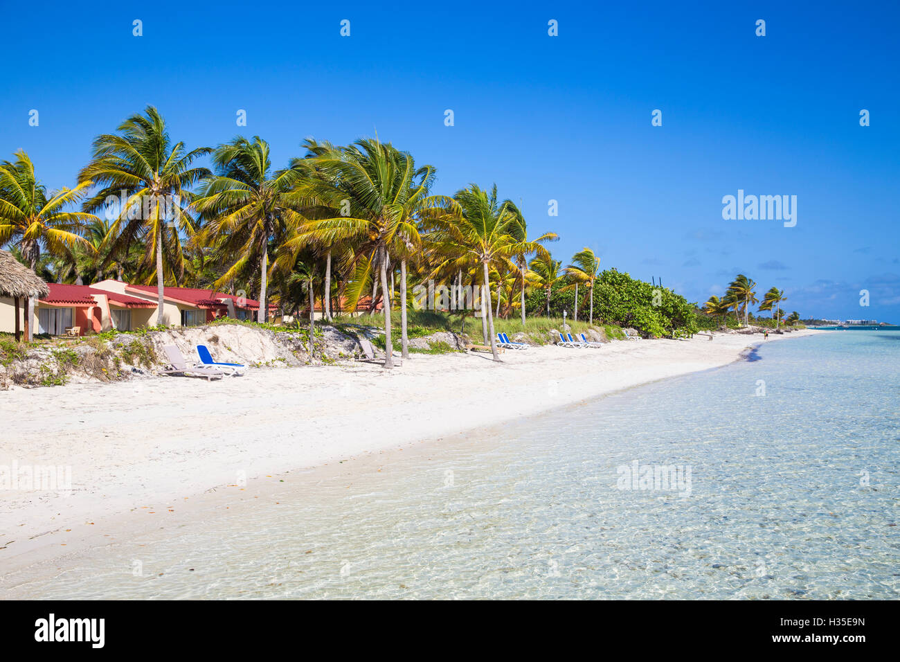 Playa El Paso, Cayo Guillermo Jardines del Rey Ciego de Avila Provincia, Cuba, West Indies, dei Caraibi Foto Stock