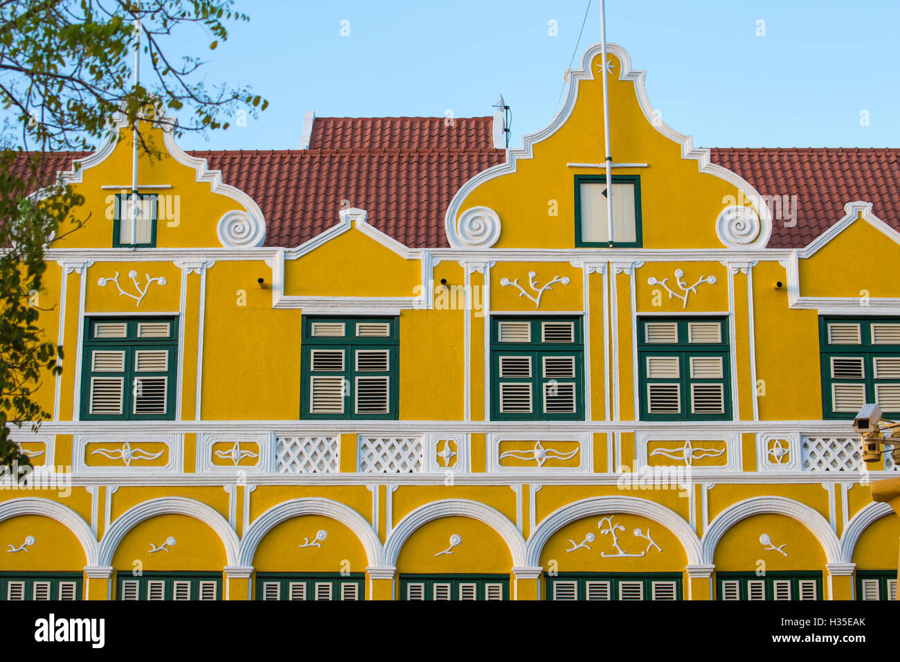 La Penha edificio, una ex casa di mercanti, Punda, UNESCO, Willemstad, Curacao, West Indies, Piccole Antille, dei Caraibi Foto Stock