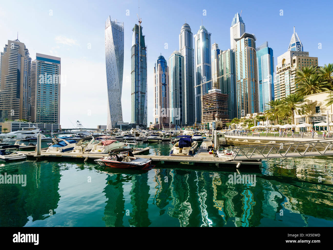 Dubai Marina, Dubai, Emirati Arabi Uniti, Medio Oriente Foto Stock