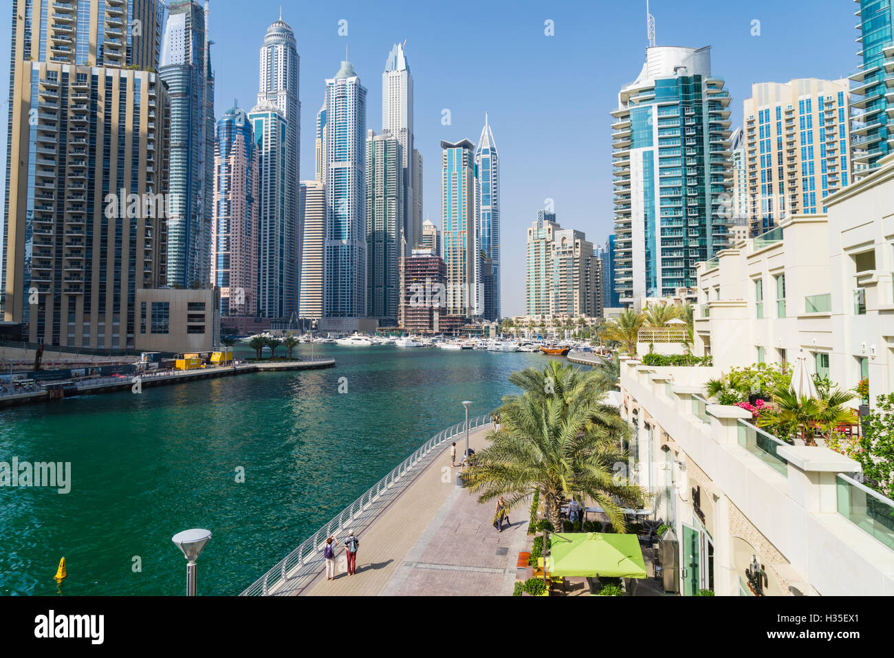 Dubai Marina, Dubai, Emirati Arabi Uniti, Medio Oriente Foto Stock