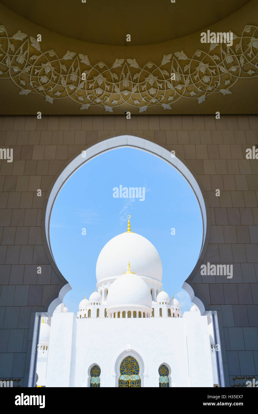 Moschea Sheikh Zayed, Abu Dhabi, Emirati Arabi Uniti, Medio Oriente Foto Stock