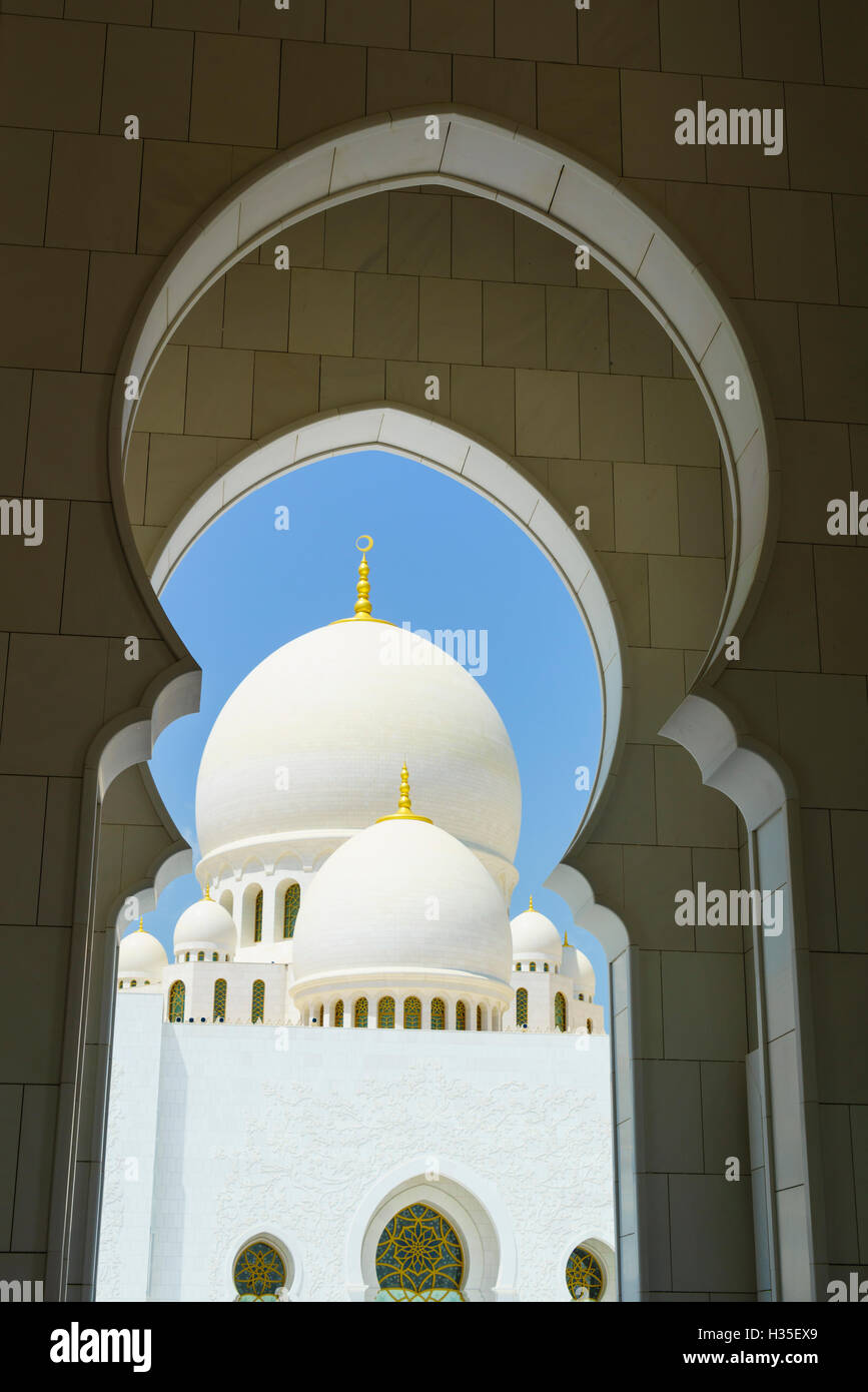 Moschea Sheikh Zayed, Abu Dhabi, Emirati Arabi Uniti, Medio Oriente Foto Stock