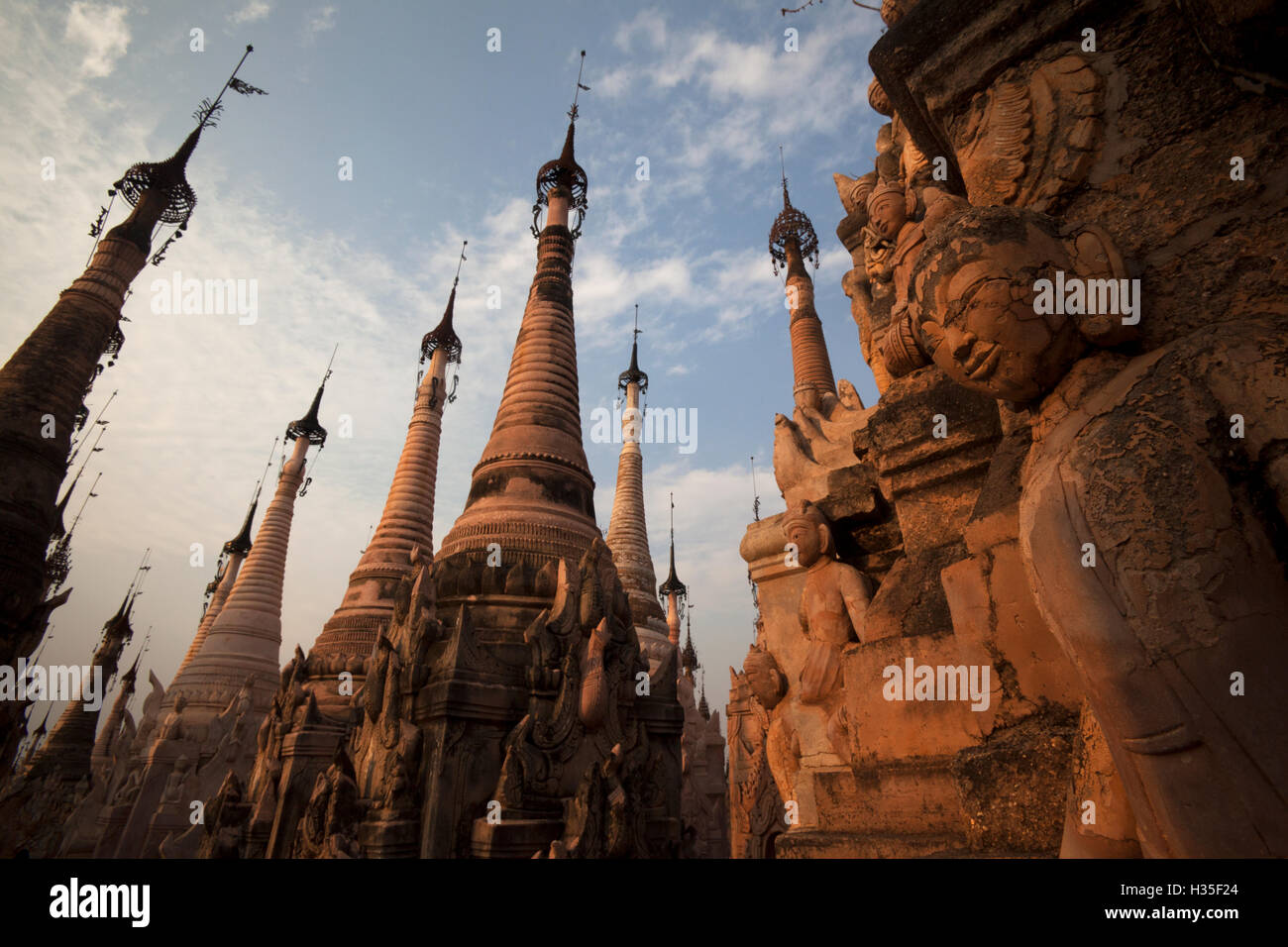 Kakku Pagoda complessa, Stato Shan, Myanmar (Birmania) Foto Stock