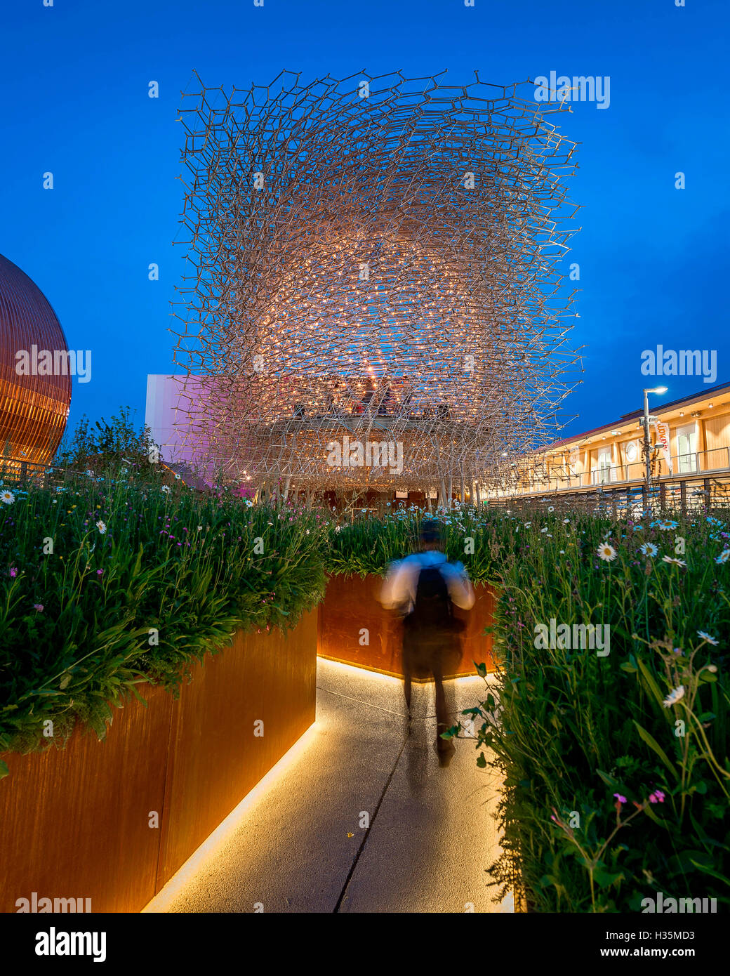 Vista esterna del Regno Unito Pavilion Expo 2015 Milano Italia. Foto Stock