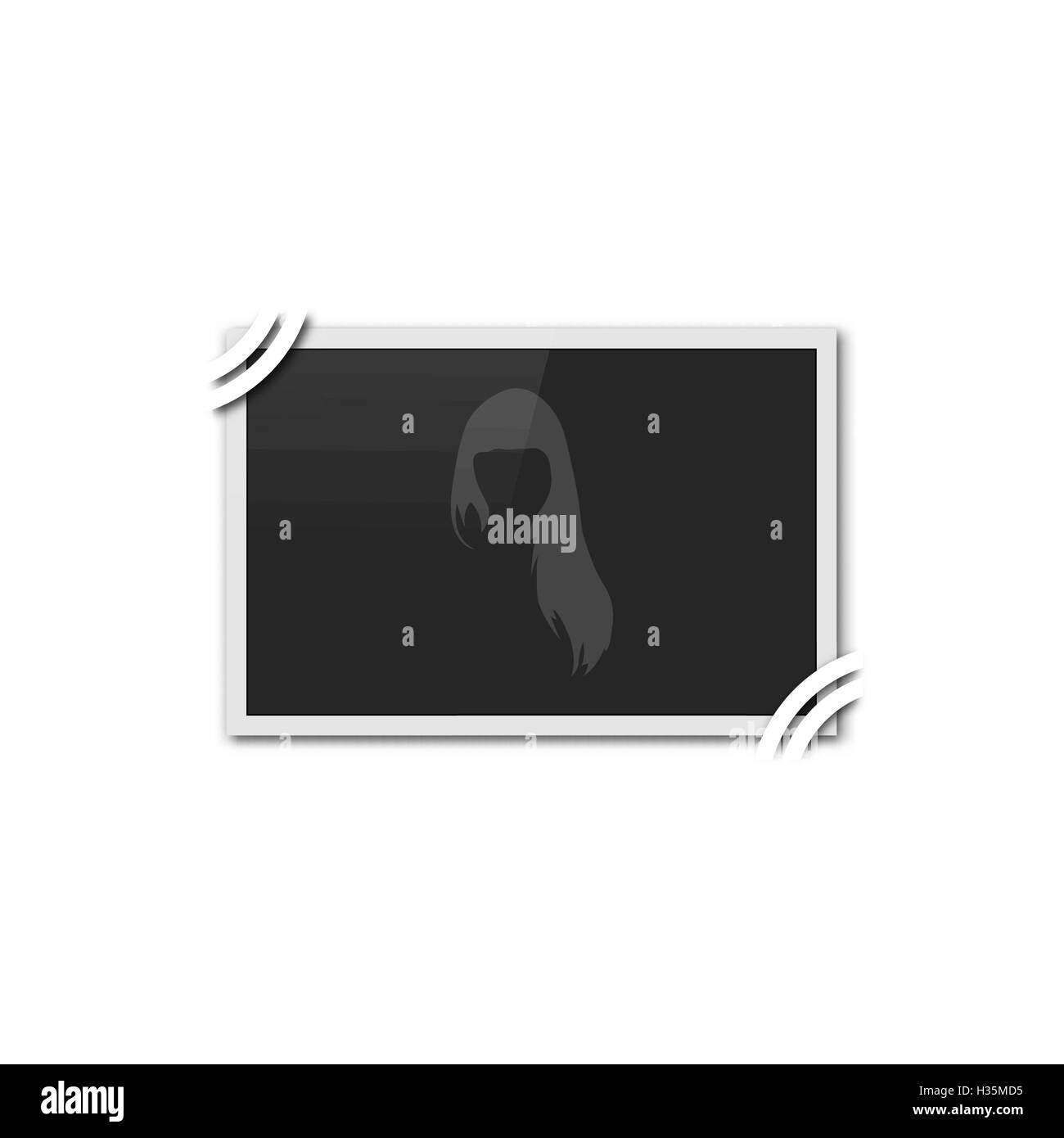 Vuoto foto retrò, illustrazione vettoriale. Illustrazione Vettoriale