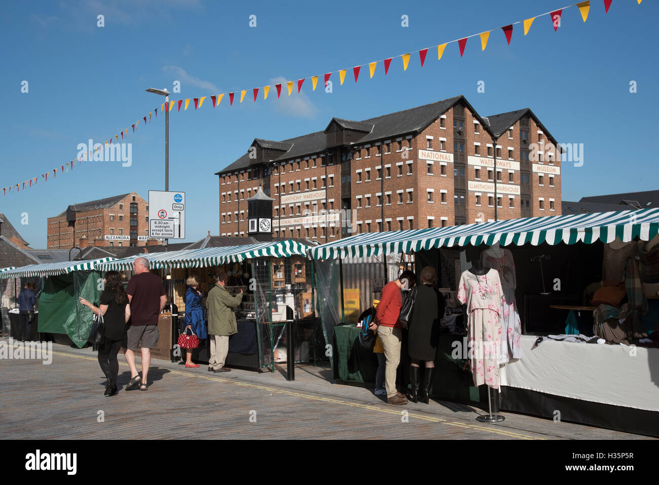 Il National Waterways Museum nel vecchio magazzino di LLanthony in Gloucester Docks Foto Stock