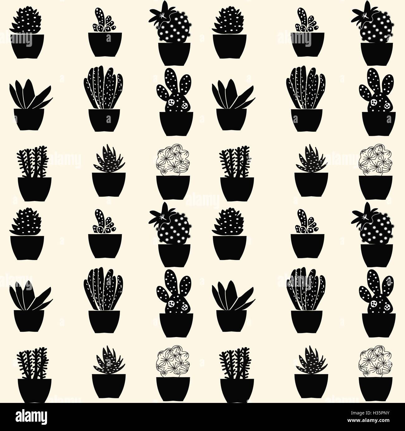 Seamless pattern di cactus - Illustrazione Illustrazione Vettoriale