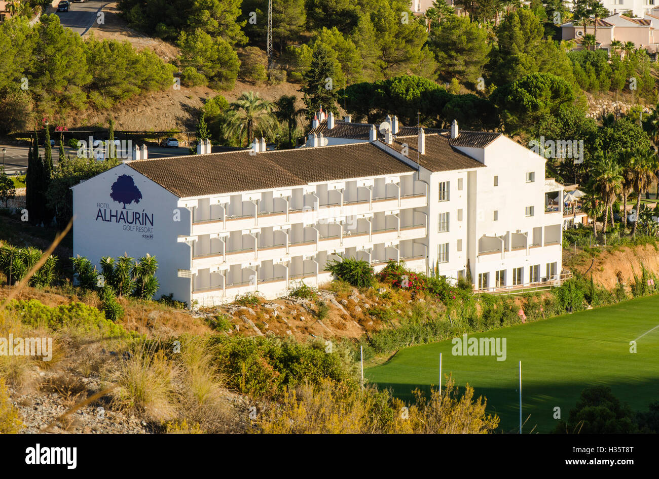 Hotel Alhaurin Golf Resort, la navigazione da Malaga, Costa del Sol, Spagna. Foto Stock