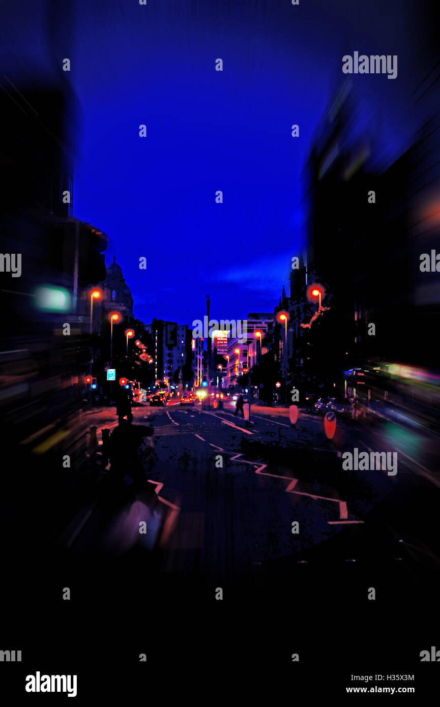 Great Victoria Street, Belfast, Ulster, UK. Foto Stock