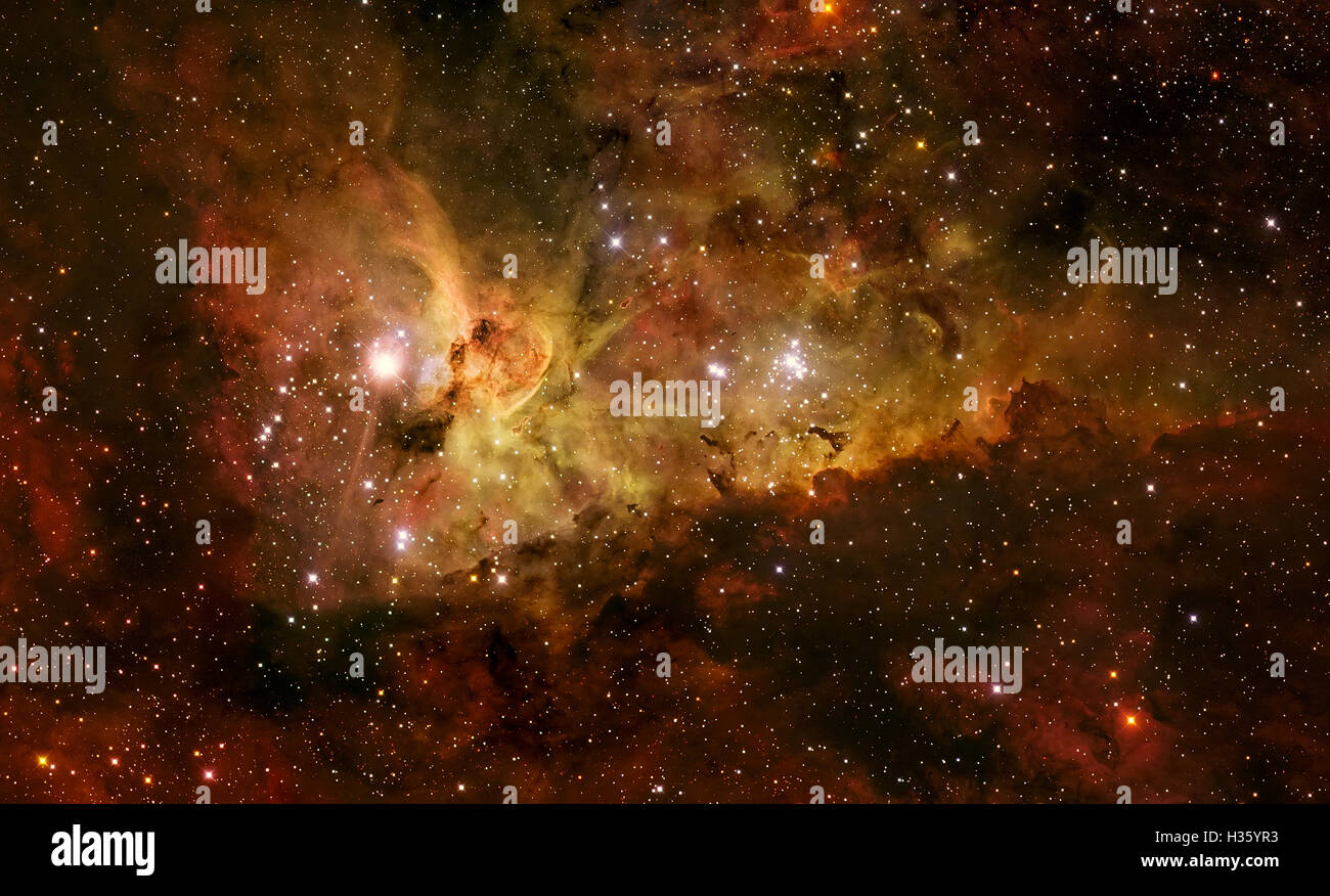Il Carina nebulosa è un grande e luminoso nebulosa. Foto Stock