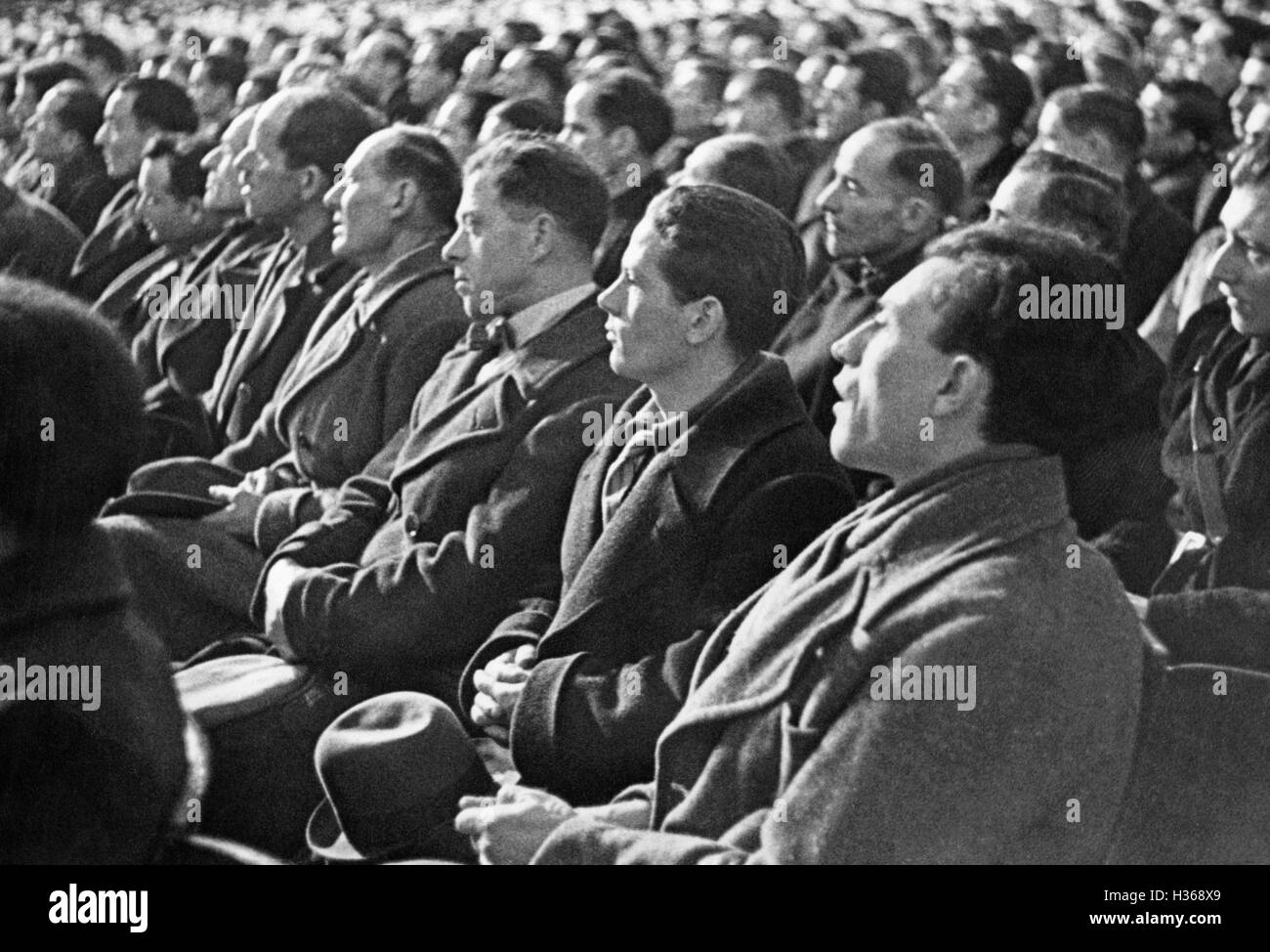 Evento di propaganda italiana per i lavoratori industriali a Berlino, 1941 Foto Stock