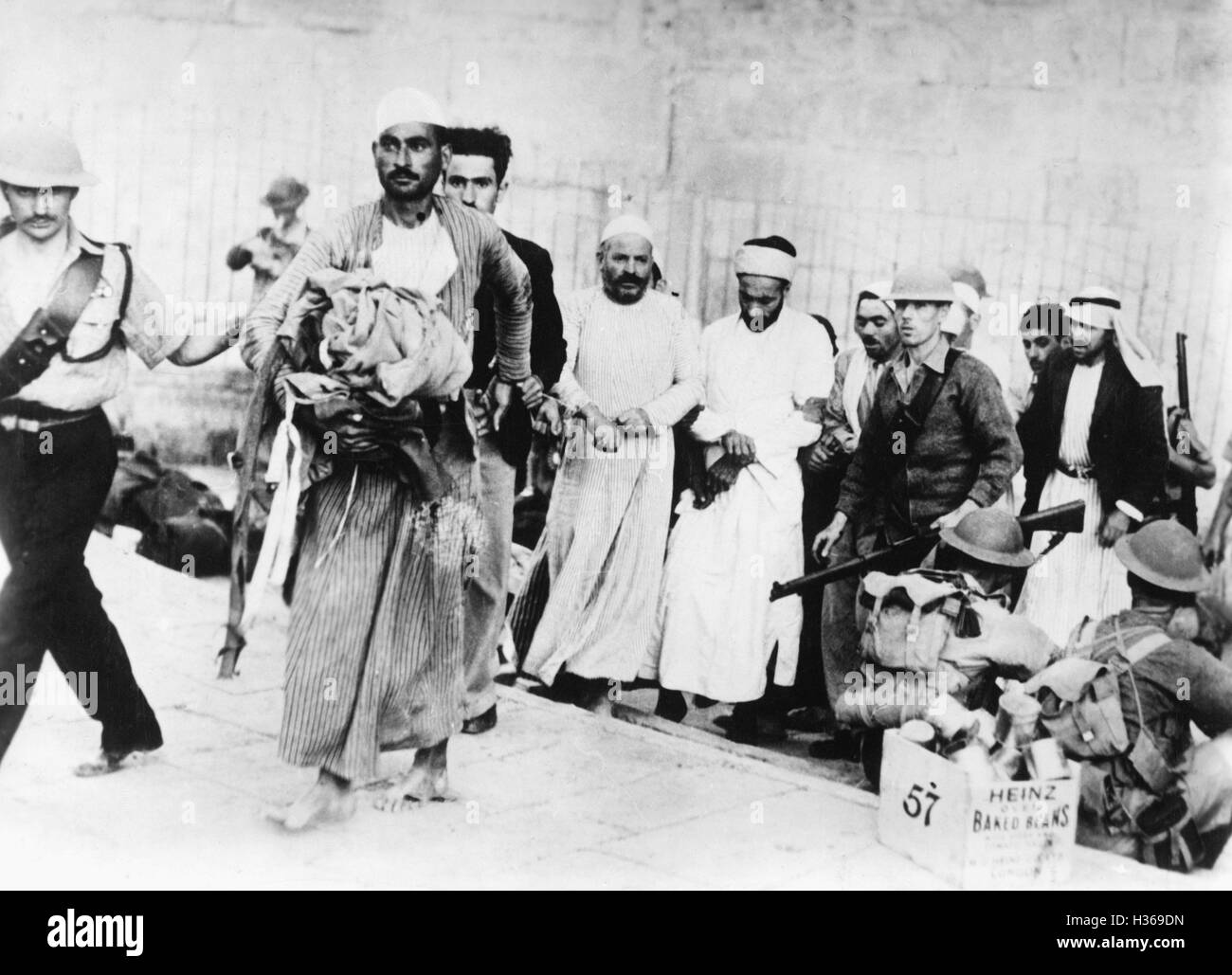 Prigionieri della rivolta araba di Gerusalemme, 1938 Foto Stock