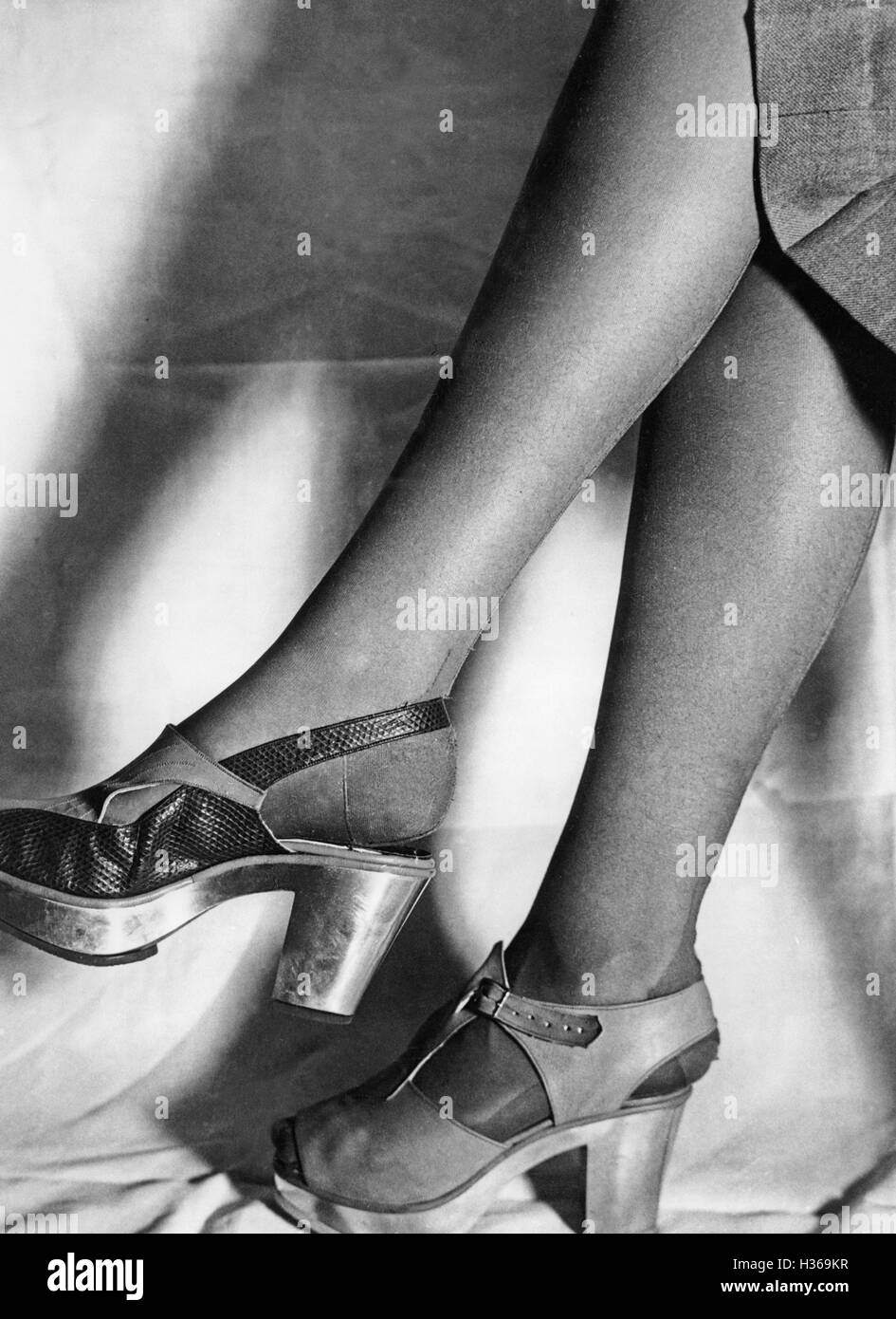 Calzatura fashion a Lipsia Fiera autunnale, 1941 Foto Stock