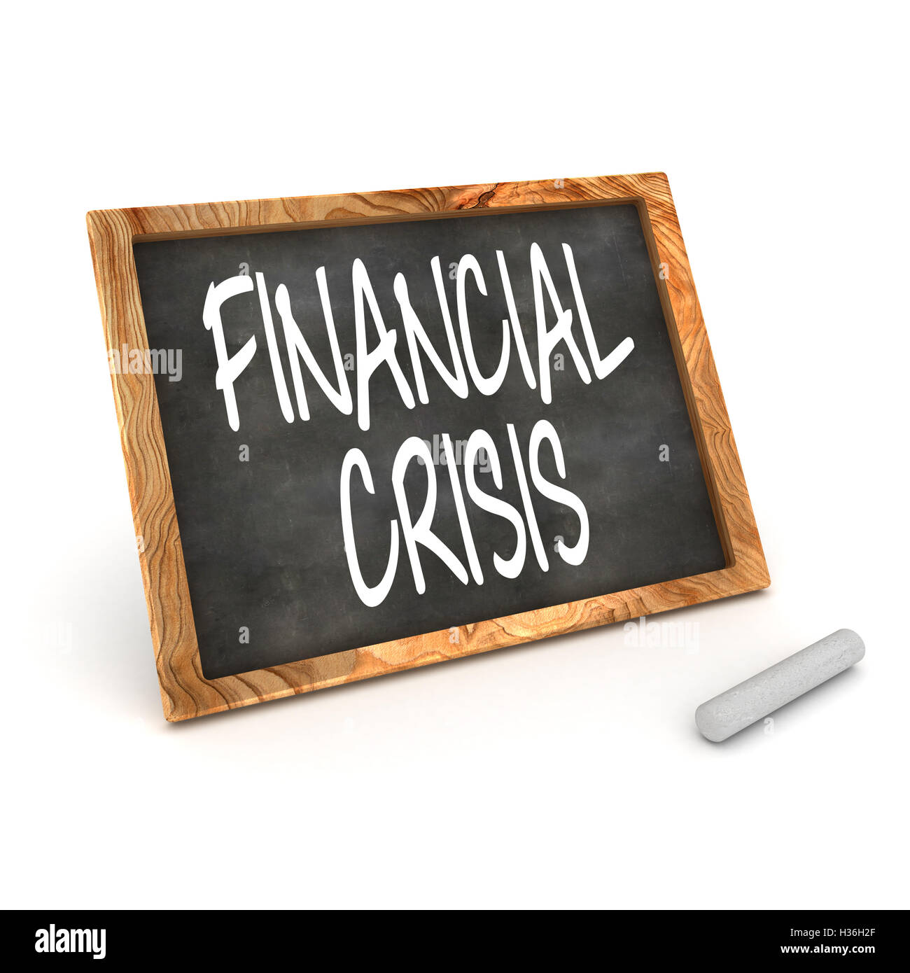 Blackboard crisi finanziaria Foto Stock