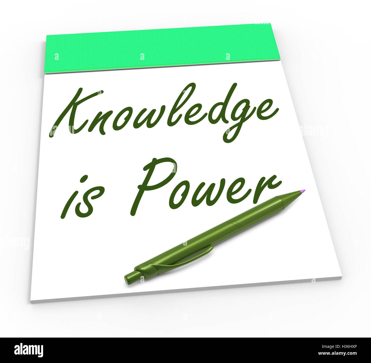 La conoscenza è potere dimostra abilità o conoscere i segreti Foto Stock