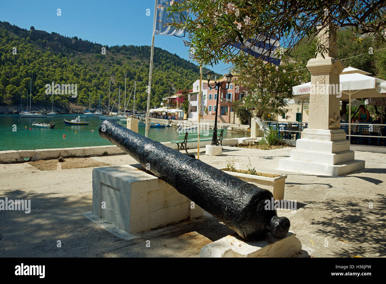 Antica canon Assos Cefalonia ISOLE IONIE Grecia Foto Stock