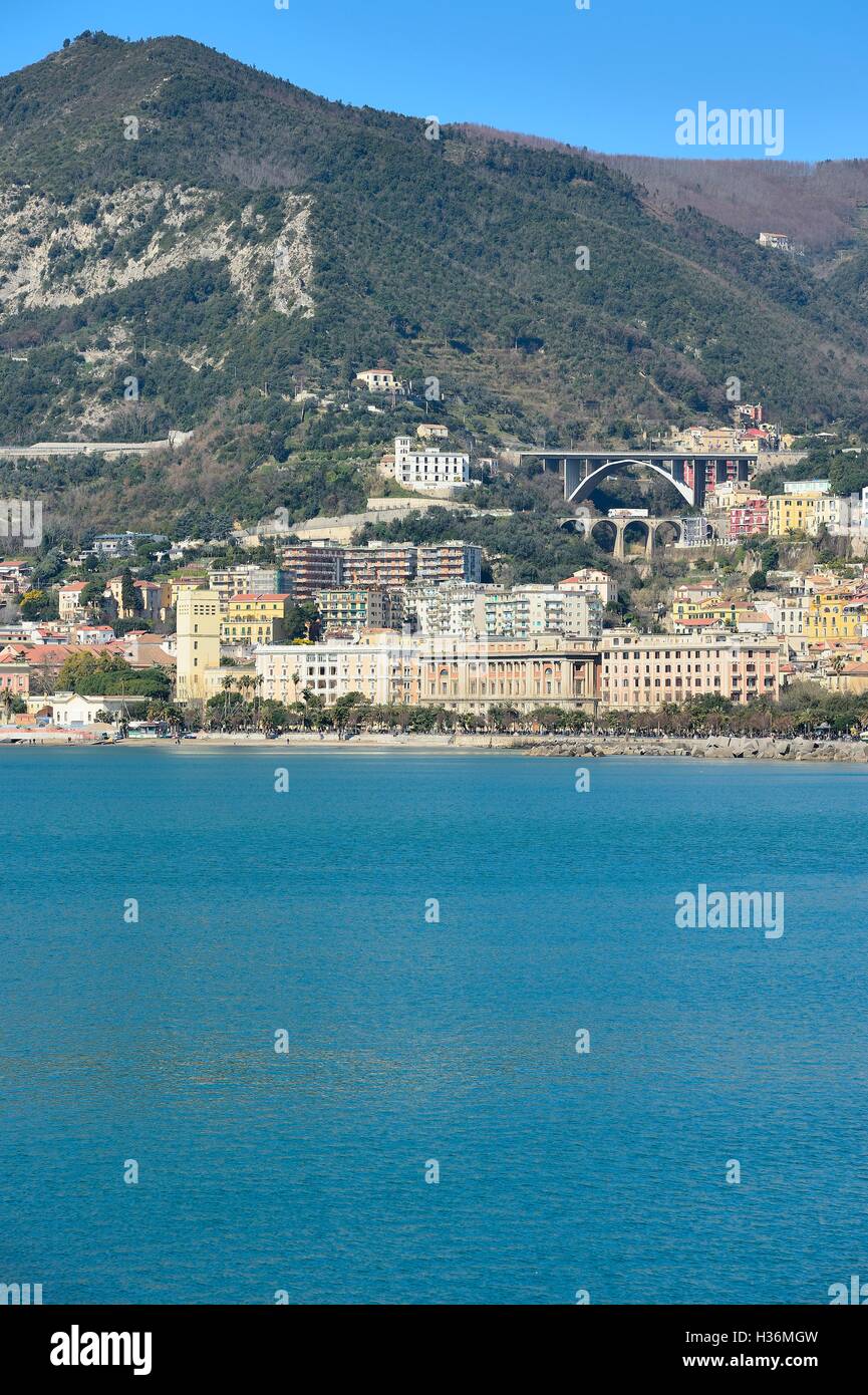 Viste del mare nel Golfo di Salerno Foto Stock