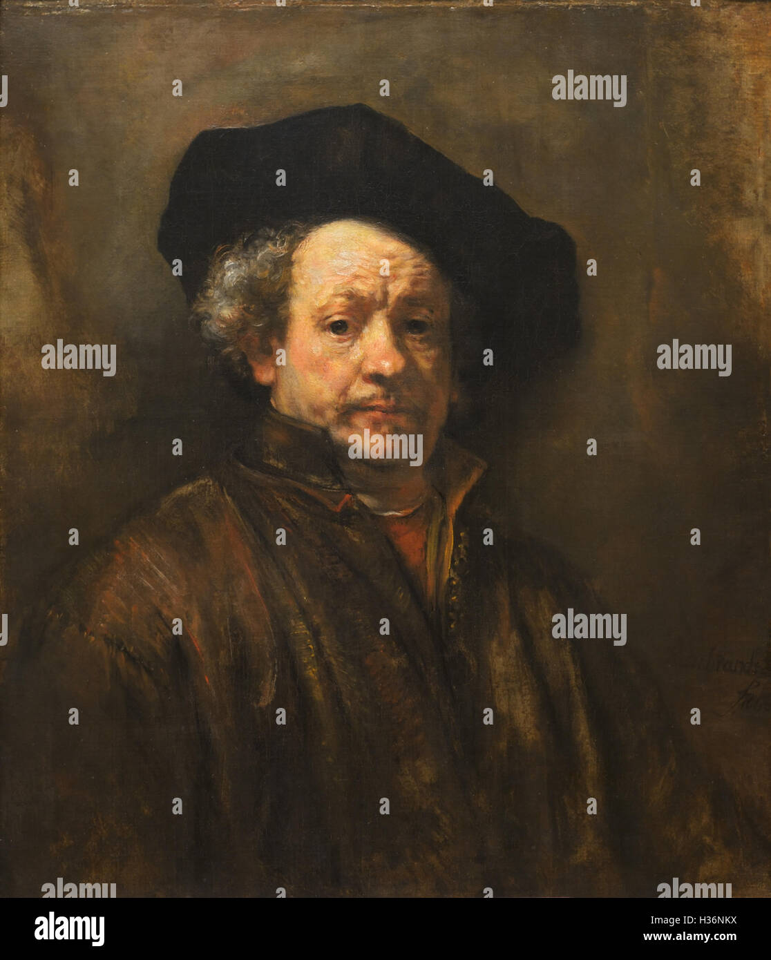 Rembrandt autoritratto, 1660 Foto Stock