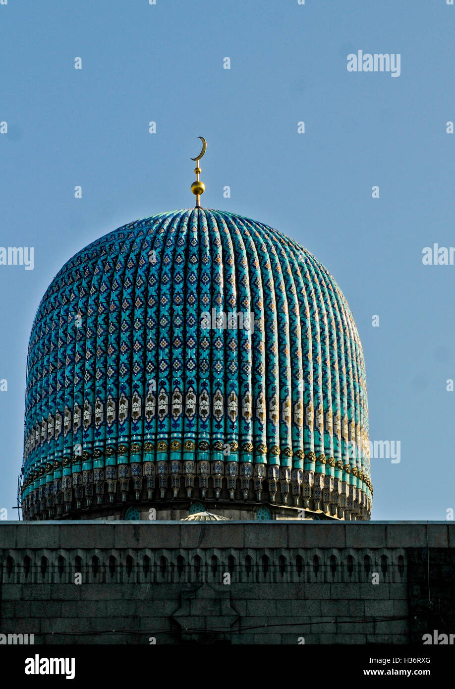 San Pietroburgo la cupola della moschea, Russia Foto Stock