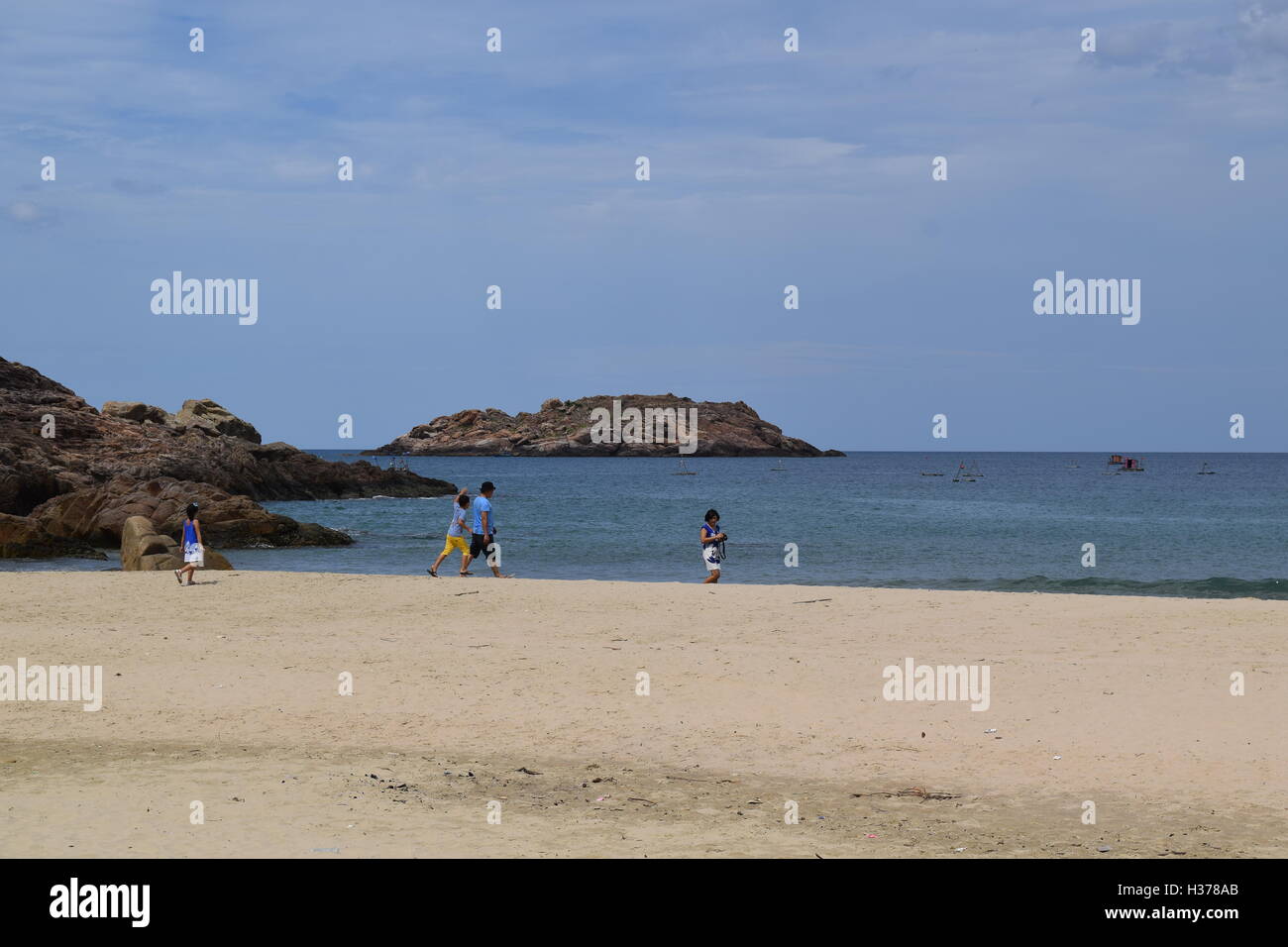 Bai Bau spiaggia tropicale in Quy Nhon, Vietnam Foto Stock