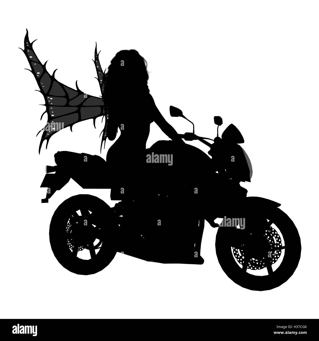 Silhouette di fata Foto Stock