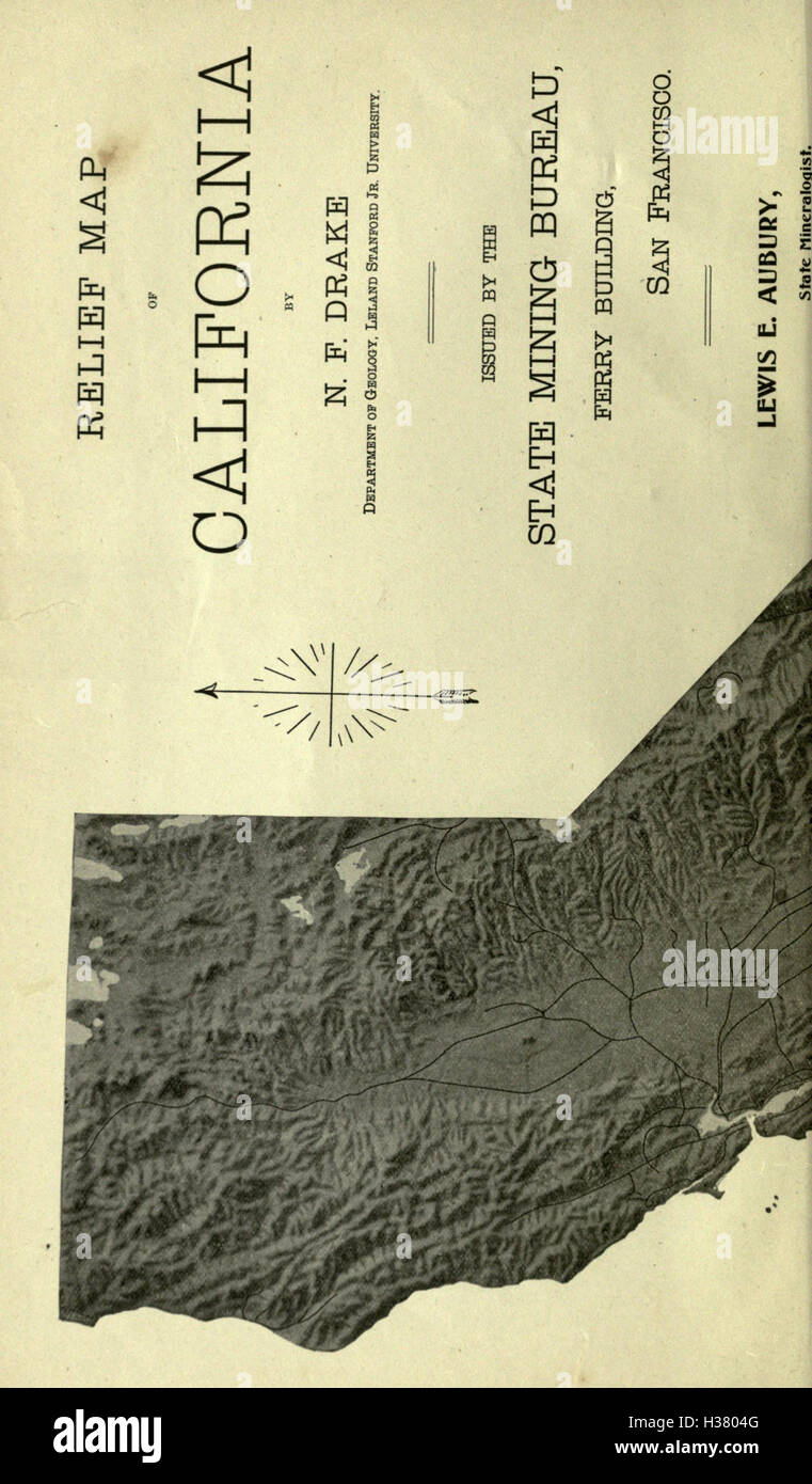 Una bibliografia relativa alla geologia e paleontologia e risorse minerarie della California BHL186 Foto Stock