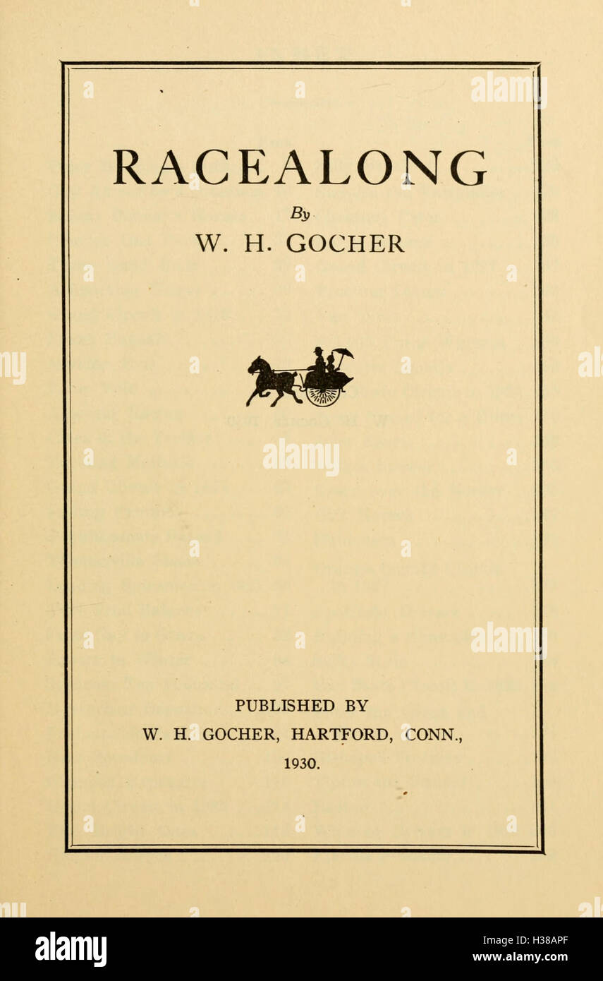 Questo lavoro copre la storia, lo sviluppo e l'esecuzione del Racealong, un soggetto notevole negli sport equini e nelle corse di cavalli. Foto Stock