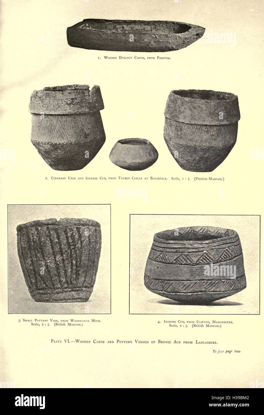 Un resoconto storico della contea di Lancaster in Inghilterra, che descrive il suo sviluppo, i monumenti e gli eventi significativi nel corso della storia. Foto Stock