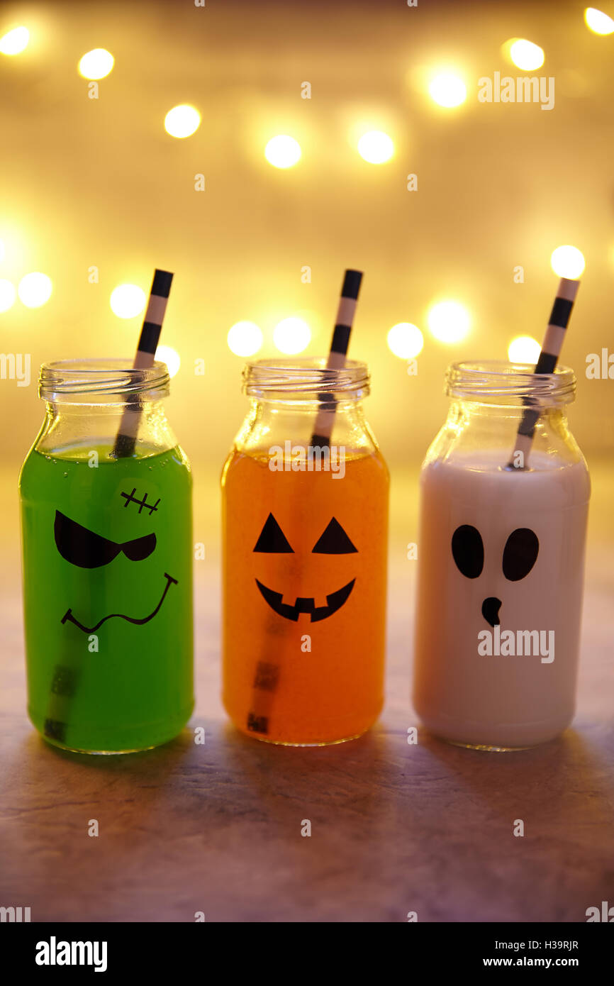 Carino bevande Halloween Foto Stock
