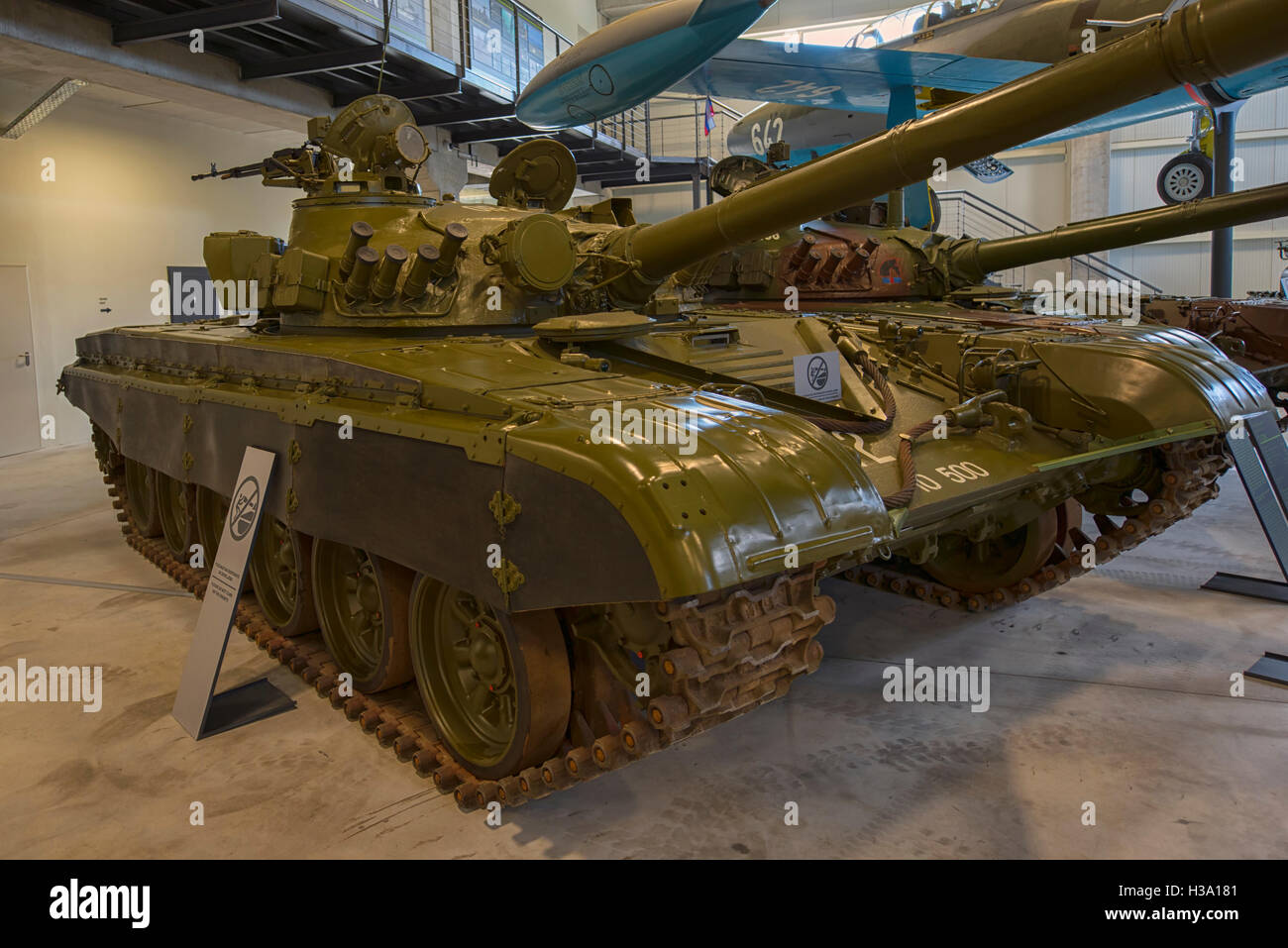 T-72M serbatoio in Storia militare Park di Pivka, Slovenia Foto Stock