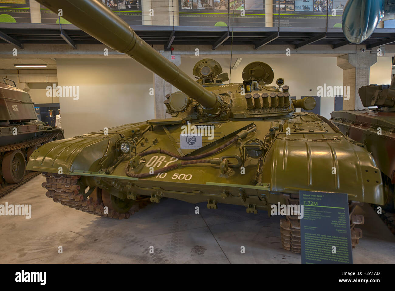 T-72M serbatoio in Storia militare Park di Pivka, Slovenia Foto Stock