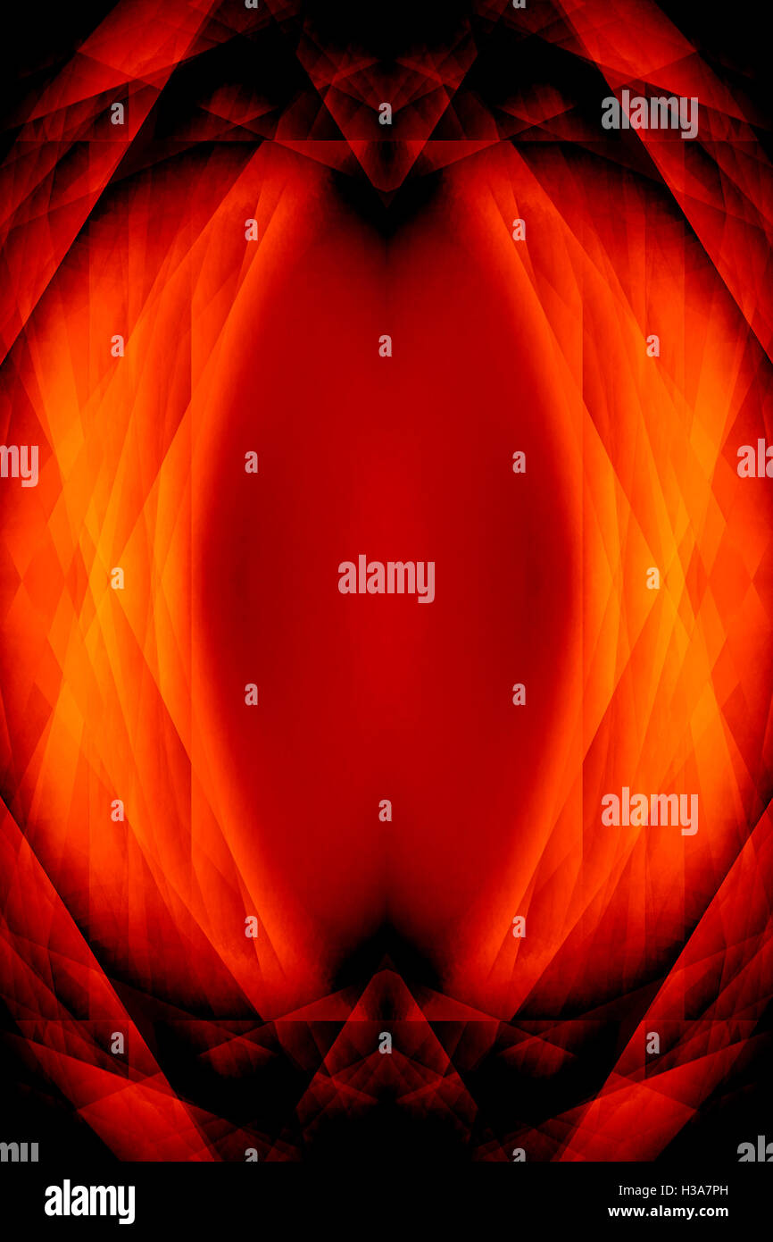 Arancione scuro gothic fantascienza sfondo degli occhi Foto Stock
