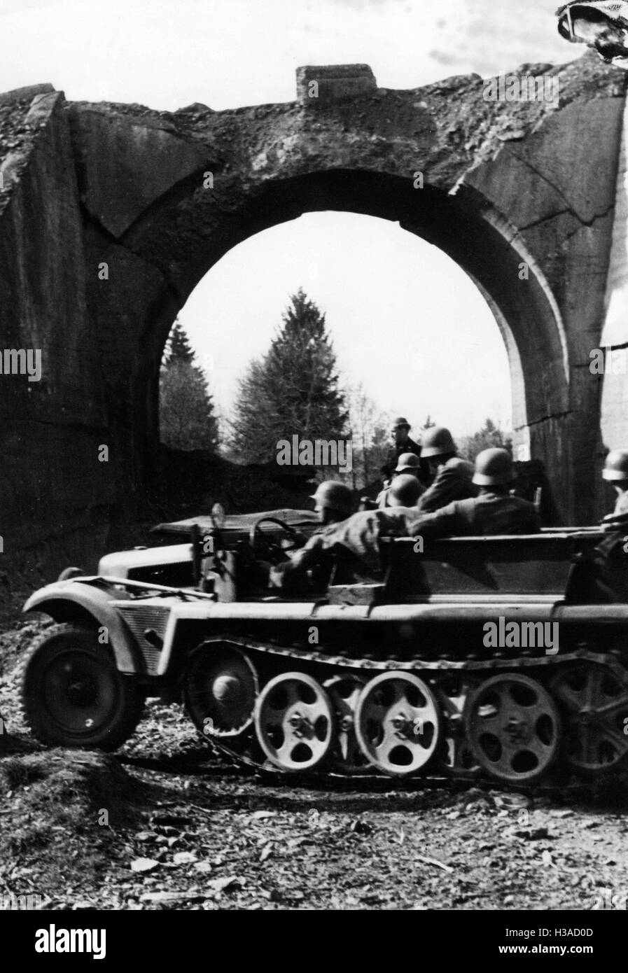 Trattore tedesco in Francia, 1940 Foto Stock