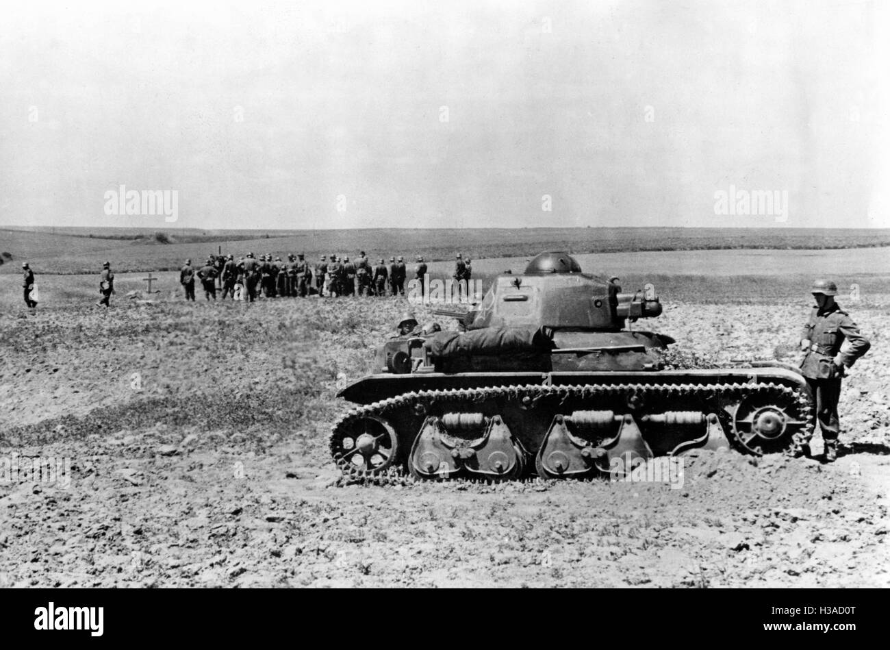Allettate serbatoio francese, 1940 Foto Stock